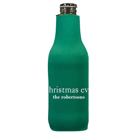 Big Word Christmas Eve Bottle Huggers